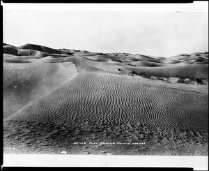 Sand dunes at Devil's Playground in the Mojave desert near San Bernardino, 1930
