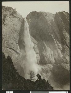 Upper Yosemite Falls in Yosemite National Park, ca.1900