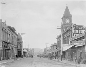 View of a commercial street in San Luis Obispo, ca.1903