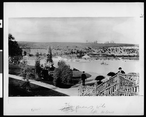 View of Westlake Park (later MacArthur Park), ca.1892