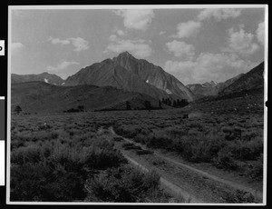 Mount Gillette and road to Convict Lake, ca.1930