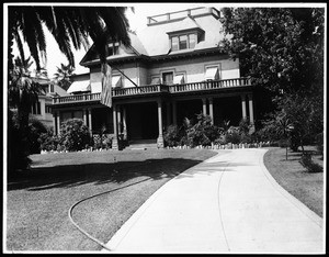 Exterior view of Mrs. Michael Connell's home, ca.1910-1950