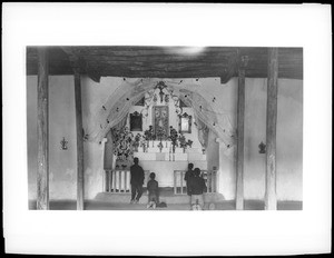 Interior of Little Church at Zaragoza, Chihuahua, Mexico, ca.1900