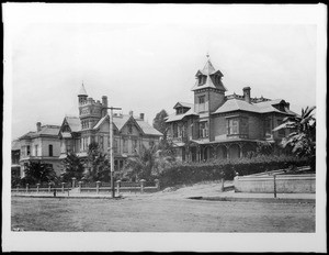 Figueroa Street and Sixth Street looking south, ca.1890