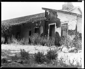 Exterior view of the Juan Maria Marron home on the Rancho Agua Hediona, San Diego, ca.1930