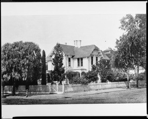 Veiw of the Judge O'Melveney residence, Los Angeles, ca.1886