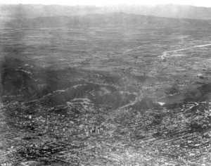 Aerial view of Hollywood and the San Fernando Valley, ca.1928