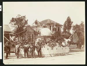 Unidentified float for the Fiesta de Los Angeles, 1894