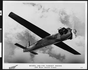 Target drone in flight, ca.1950