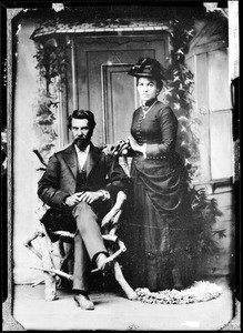 Portrait of Don Pablo Dominguez y Peralta and his wife Dona Felipa Yorba y Ontiveras, of Rancho Canon de Santa Ana