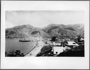 Early panoramic view of Avalon harbor, ca.1895-1897