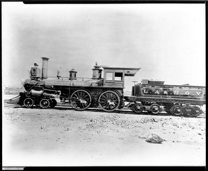 Los Angeles and San Gabriel Valley Railroad Depot at Alison Street and Anderson Street, Los Angeles, 1884