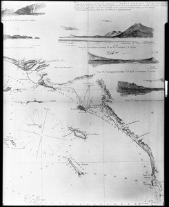 U.S. Coast Survey map showing the western coast of the United States from San Diego to Santa Barbara, 1864