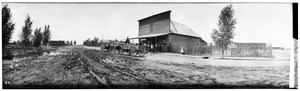 Panoramic view of the exterior of a post office in the Imperial Valley