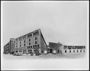 Exterior view of the Los Angeles Warehouse Company Building, 1900