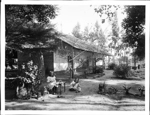 The child musical prodigy, Paloma Schramm (Baruch), at play at her home on Wadsworth Street and Jefferson Boulevard, Los Angeles