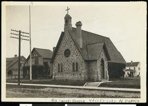 An exterior view of All Saints Church, Valley City, North Dakota