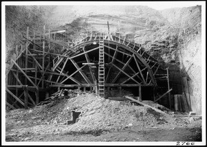 construction of the Sepulveda Tunnel, showing south portal