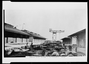 View of the Nippon Yusen dock in Yokohama, Japan