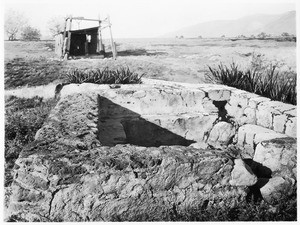 Water intake irrigation system at Mission San Fernando, 1924