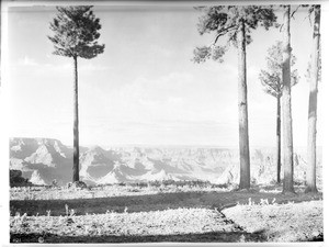 Grand view of the Grand Canyon from the Bright Angel Hotel, 1900-1902