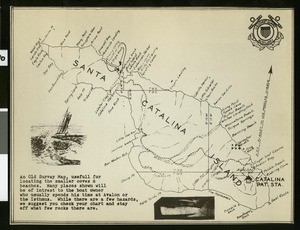 Santa Catalina Island old survey map, ca.1920-1929