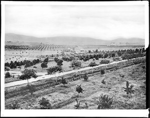 Panorama of Pasadena, looking west from Marengo Avenue, 1882