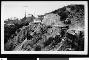 Flood-damaged Hollywood Boulevard (?) 800 feet southeast of Kings Road, 1931