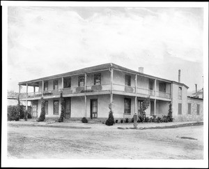 Exterior view of American Consul Thomas Larkin's home in Monterey, ca.1901