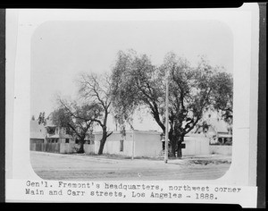 General Fremont's headquarters in 1888, a saloon on the northwest corner of Main and Carr Streets, 1980