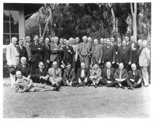 Assembled staff of "old-timers" employed at the Los Angeles Times, 1934