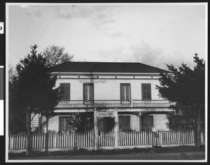 Exterior view of the Captain Sprioilo Adobe in San Jose, 1937