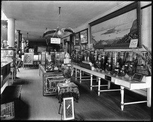 View of the San Diego exhibit in the exhibit room of the Los Angeles Chamber of Commerce building, 1902