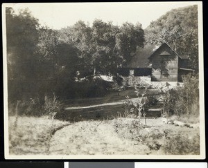 A view of an unidentified fishing club, perhaps "The Crag", ca.1910-1920