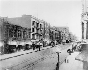 View of Broadway looking north from 5th Street, ca.1908