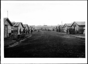 American Expeditionary Force camp made up of temporary buildings in France, ca.1915