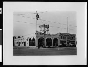 Huntington Park buildings, showing 1933 earthquake damage, ca.1933