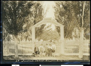 An Indian Training School, showing a group of children, Carson City