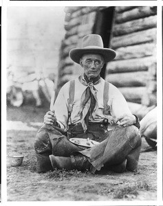 Portrait of Ike Pryor, and old Texan cattleman, ca.1900