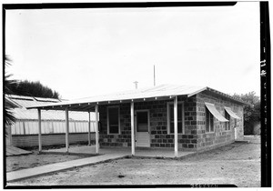 Packing house and propogating house, United States Government experimental, Date Gardens, Indio, ca.1925