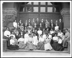 Portrait of the Los Angeles High School faculty on May 7, 1907