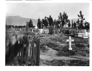 Cemetery at Mission San Gabriel, ca.1908