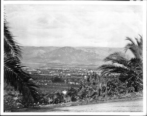 Panoramic view of San Bernardino seen from the high school, ca.1905