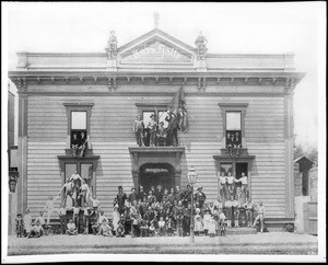 First athletic club in Los Angeles, located on Spring Street in the west side between Twenty-Ninth Street and Thirty-First Street, 1885