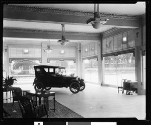 Automobile in Dodge showroom, ca.1910