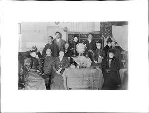 Group of teachers at the Chinese Mission School of the Congregational Church, Chinatown, Los Angeles, before 1900