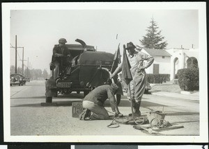 Sewer and drain maintenance, ca.1930