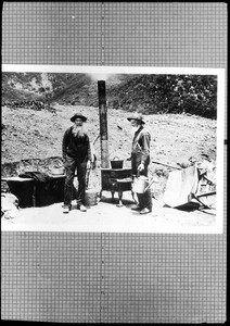 Brothers Jason and Owen Brown at their mining camp, San Bernardino Mountains, ca.1890