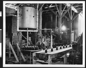 Interior view of an unidentified food factory, ca.1930