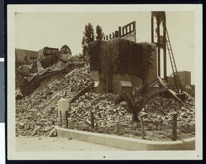 Saint Patricks Church after the 1906 earthquake in San Jose, April,1906